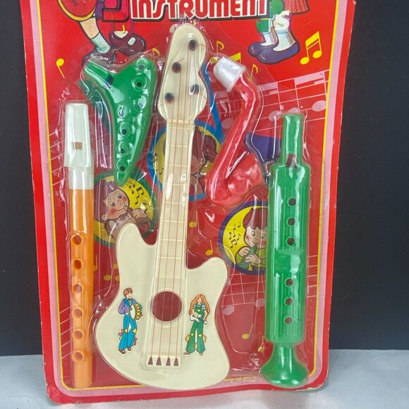 Vintage 90s Kids Play Plastic Musical Instruments New in Package Lot of 3 - Picture 8 of 10